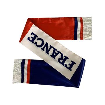 mjuk satängmaterial nationell Frankrike halsduk