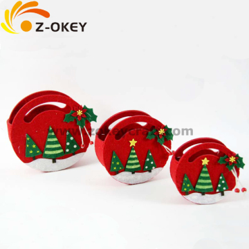 Decorative Christmas red felt bag 2014 hot sale