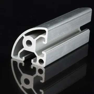 Curved Corner Black Semi-Circular Aluminum Alloy Profile 4040R - European Standard Industrial Aluminum Profile