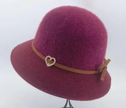 Wholesale Winter Knitting Caps and Bowknot Basin Hats for Middle-aged and Old Women