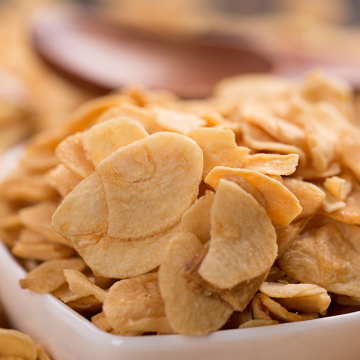 fette di aglio fritte naturali