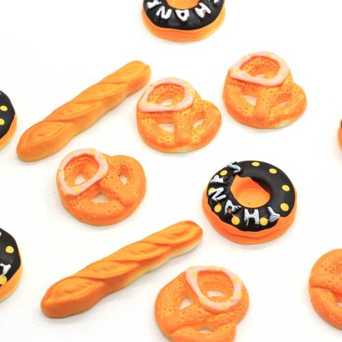 Bulk Donut Breads Dessert geformte Flatback Resin Food Cabochon DIY Spielzeug Dekoration Küchendeck Ornamente Perlen