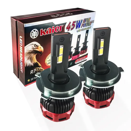 High Power R7 Waterproof LED Headlight Kit - Double Color Triple Beam