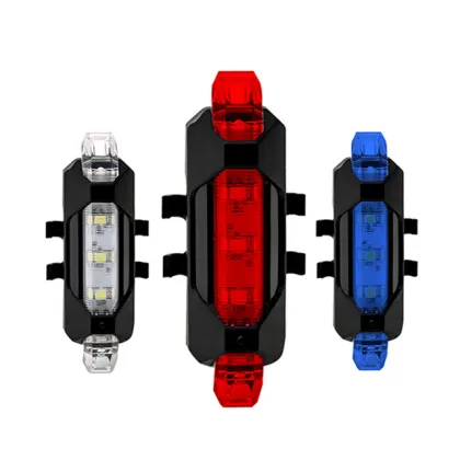 USB Rechargeable Bicycle Tail Light - LED Lamp for Night Riding