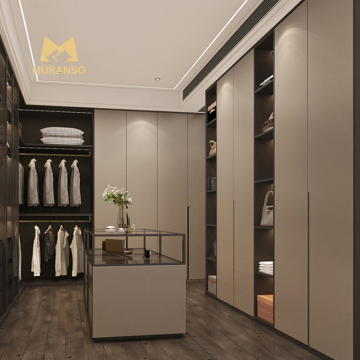 Modern Custom Wooden Sliding Door Closet Organizer and Wardrobe