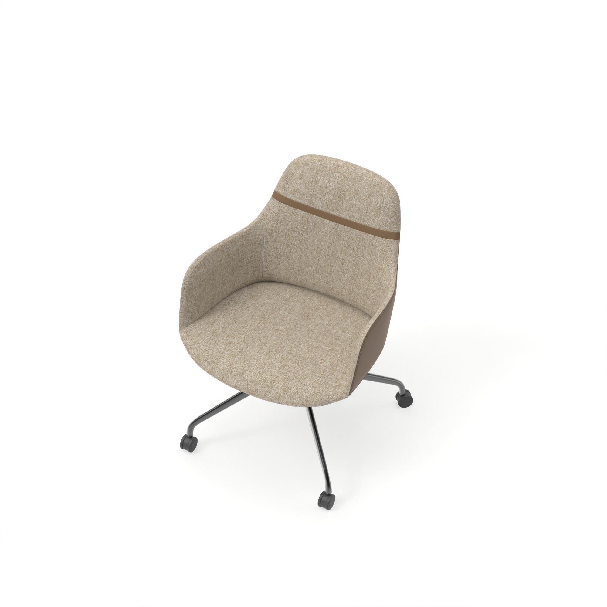 Leather Office Chair with Wheels