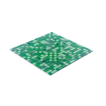Зеленая стеклянная мозаика для украшения дома