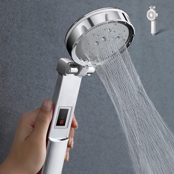 BSL-S1015 High Pressure Shower Head with Filter and Temperature Display