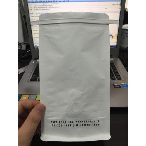 Heraproteiinijauhepakkauspuoli Gusset Coffee Kraft Paper -pussi