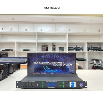 PS-99PLUSスクエアセルフロックボタン8+2チャンネル電源シーケンシャル電気ソケットシーケンサー