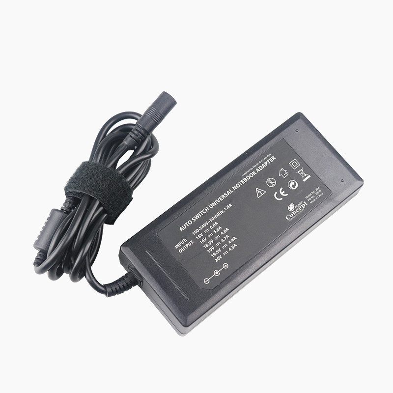 90w universal laptop charger with 8 dc tips