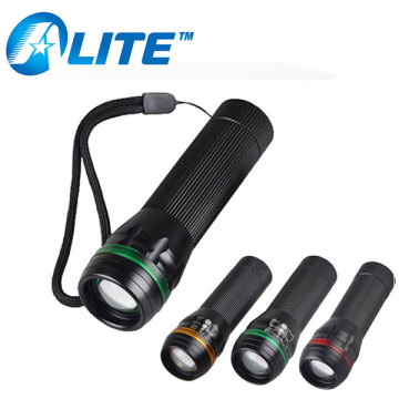 Promotional Zoom Flash Light Aluminm 1W 100LM Branded LED Torch