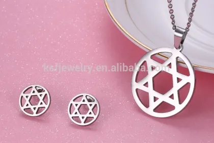 2015 Cheap Necklace And Earrings Sets David Of Star Earrings And Pendant Chain Set