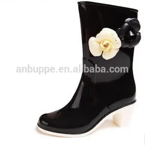 new models funky jelly trasparent rain boots women