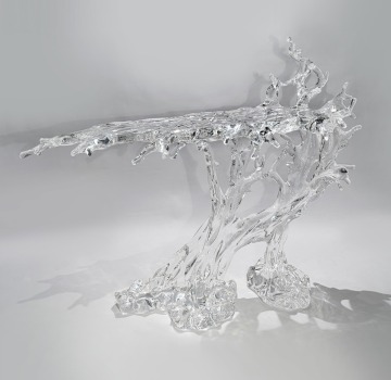 Transparent Water Splash Crystal Console Table