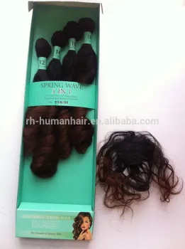 12 14 16 18 inch synthetic spring wave hair extension with clouser