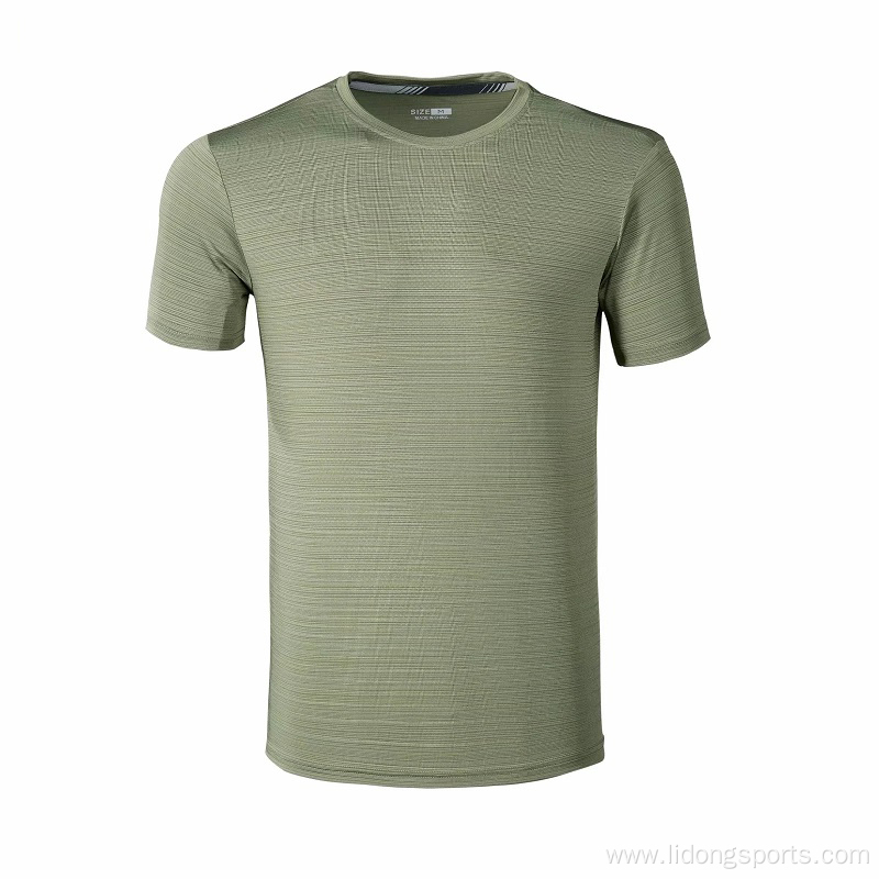 Summer Customize Solid Color Short Sleeve Mens T-shirt