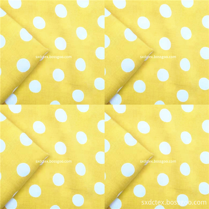 Ladies Cloth 100 Rayon Dot Printed Shirts Fabrics