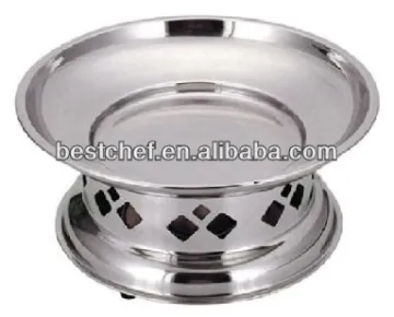 stainless steel Round warmer platter with stand