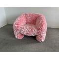 Chaise de salon rose princesse en fauteuil chaise de fleurs de mariage