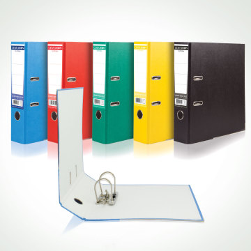 Office A4/FC Size PP Hard Cover Two-Ring Lever Arch File Binder with Rings - Paperboard Lever Arch File - 2-Ring Binder Folder