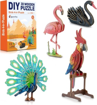 3D Puzzle Children's Educational Toys: Paper Models, EPS Foam, and DIY Animal Toy Sets