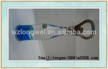 transparent bottle shaped metal beer bottle opener