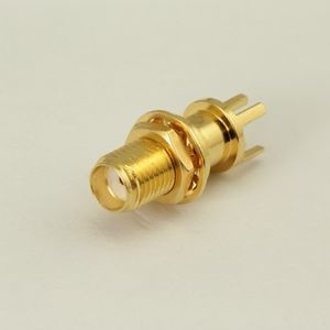 SMA RF Connector bulkhead gold connector for PCB