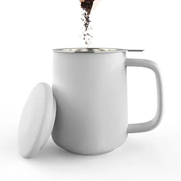 DHPO Ceramic Tea Mug with Infuser and Lid