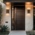 Modern Solid Wood Pivot Entry Door for Luxury Villa Entrance | JBDHOME