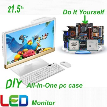 Desktop computer all in one pc case without computer part 21.5" LED monitor case pc