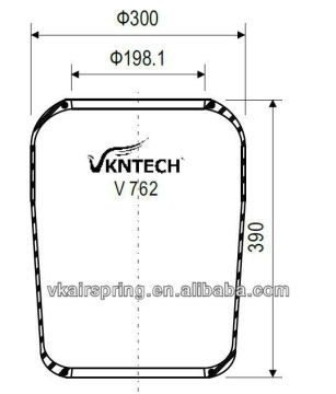 EVOBUS 4.731.013.000 Rubber air balloon 762N gas filled truck semi trailer air suspension system bus air bag