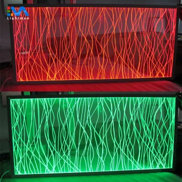 Customize Edgelight RGB Laser Engraving LED Acrylic Light Guide Panel Lamp 120x600