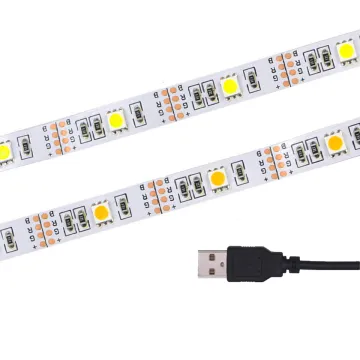 5V SMD 5050 LED Strip White Light - Flexible 30LED/m USB Powered TV Backlight