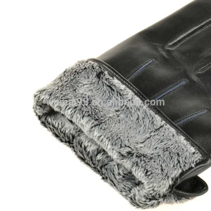 The classic gentleman men sheepskin leather gloves
