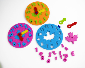 Crafting Learning Experiences: EVA Clock Building Block Molding Toy for Children