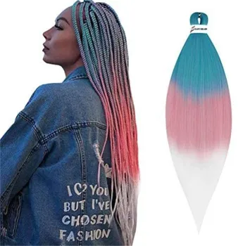 Synthetic Pre-stretched Braiding Hair Perm Yaki Braid Hair Bulk Jumbo Pre Stretched Braiding Hair Expression for Women