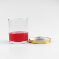 Candelador de vidrio redondo transparente transparente de 100 ml de alta calidad