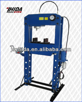 Auto 50ton hydraulic/pneumatic shop press with movable ram,With CE