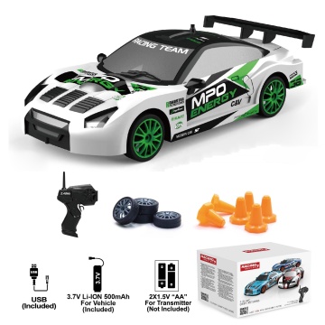 Hot Selling Rechargeable 1:24 Scale RC Car with 2.4GHz 4WD, LED Lights & Remote Control Toy for Children