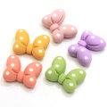 Fancy Spotted Bowknot Flat Back Beads resin cabochon For Handmade Craft Decoration Beads Charms Kids Toy Ornaments