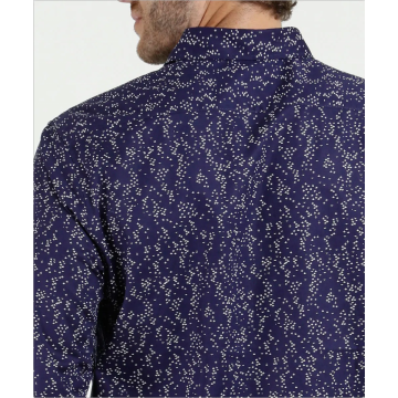 Camisas estampadas de manga larga casual 100% algodón para hombre