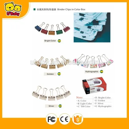 Binder Clips in Color Box