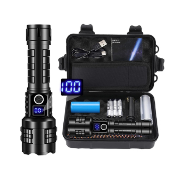 LUGER 5200mAh Rechargeable LED Flashlight - Ultra Bright Tactical Lantern