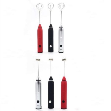 Rechargeable Stainless Steel Milk Frother and Beater for Coffee and Milk Foam