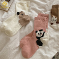 한국 만화 동물 발 뒤꿈치 3 차원 중간 튜브 양말 트렌디 한 양말