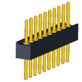 İşlenmiş pim konektörleri zift 1.27 mm