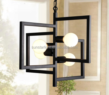 Black Iron Nordic Country Industrial Pendant Lights - 4 Heads Yard Lamp for Bedroom/Bar Hang Lamps Home Decoration" 

However, to make it more suitable as a concise and effective title for a search engine, we might condense it slightly:

"Black Iron Nordi