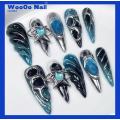 Sweet and Cool Bad Girl Wearable Nails, European and American-Style Embossed Metal Designs with Heavy Craftsmanship and Ultra-Lo