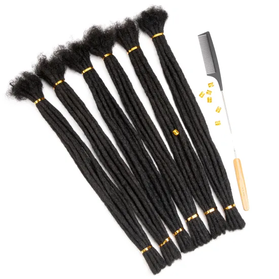 straight handmade dreadlocks hair extensions black 100% human hair dreadlock extensions human dreadlocks